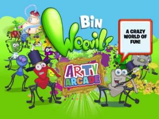 Bin Weevils Arty Arcade Title Screen